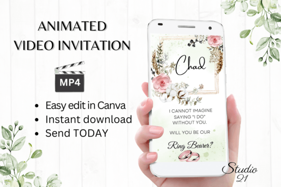 Boho Ring Bearer Proposal W3122RB: A Modern Display Typeface