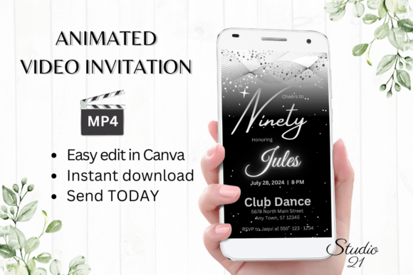 Design Your 90th Birthday Invitation in Minutes