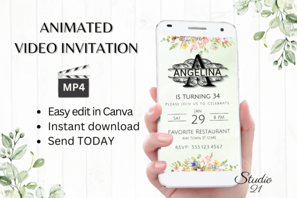 Digital Invitation (Monogram Letter a): Effortless Elegance for Modern Events