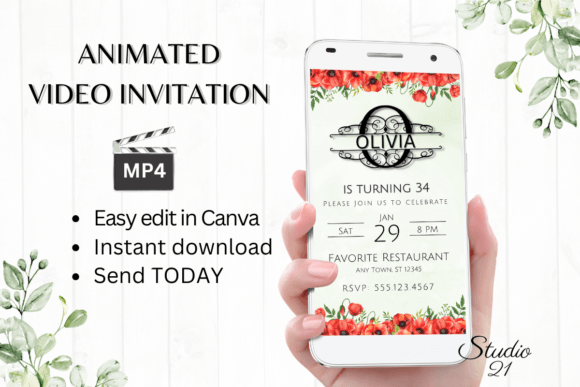 Digital Invitation (Monogram Letter O): An Animated Template for Modern Events