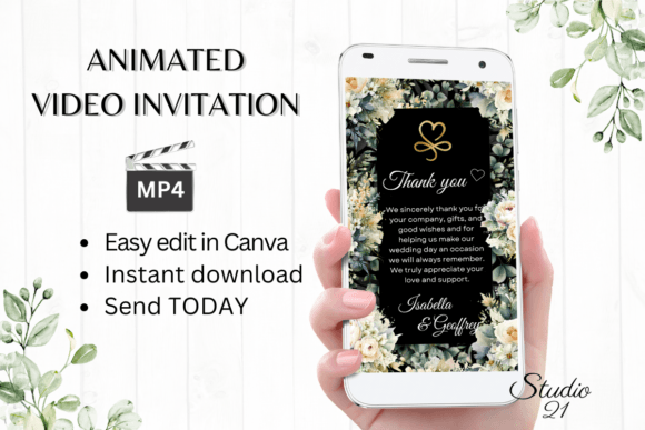 Electronic Wedding Thank You W9421TU: A Modern Design Asset