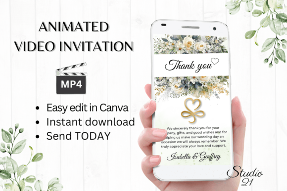 Electronic Wedding Thank You W9426TU: Elevate Your Post-Wedding Gratitude