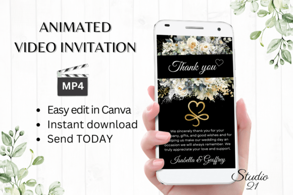 Electronic Wedding Thank You W9427TU: A Designer's Guide to This Animated Evite