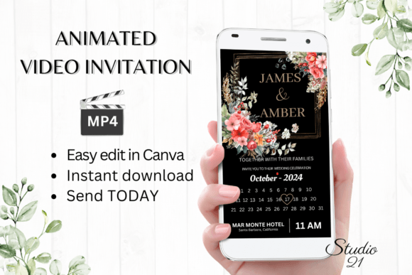 Floral Wedding Invitation W8133B: A Designer's Guide to This Elegant Template