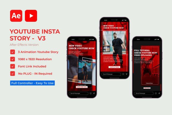 Mastering Social Storytelling: Youtube Insta Stories V3 for After Effects