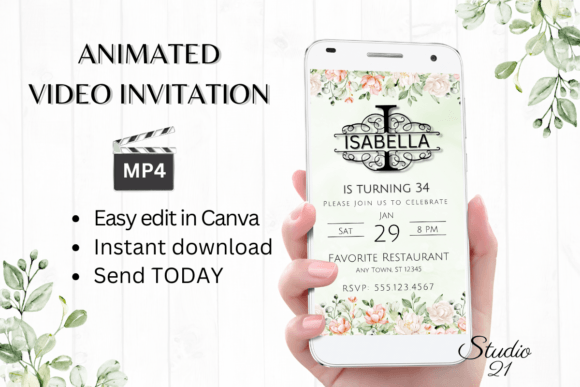 Monogram Letter I: A Digital Invitation Template Guide
