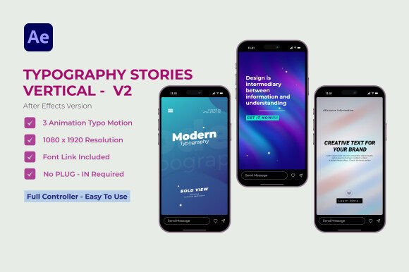 Typography Stories V2: Dynamic After Effects Templates